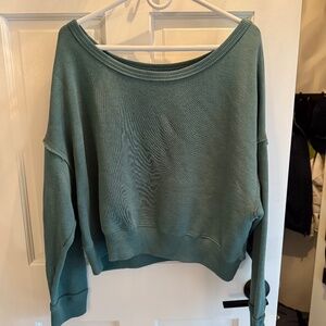 Green Off The Shoulder Sweater